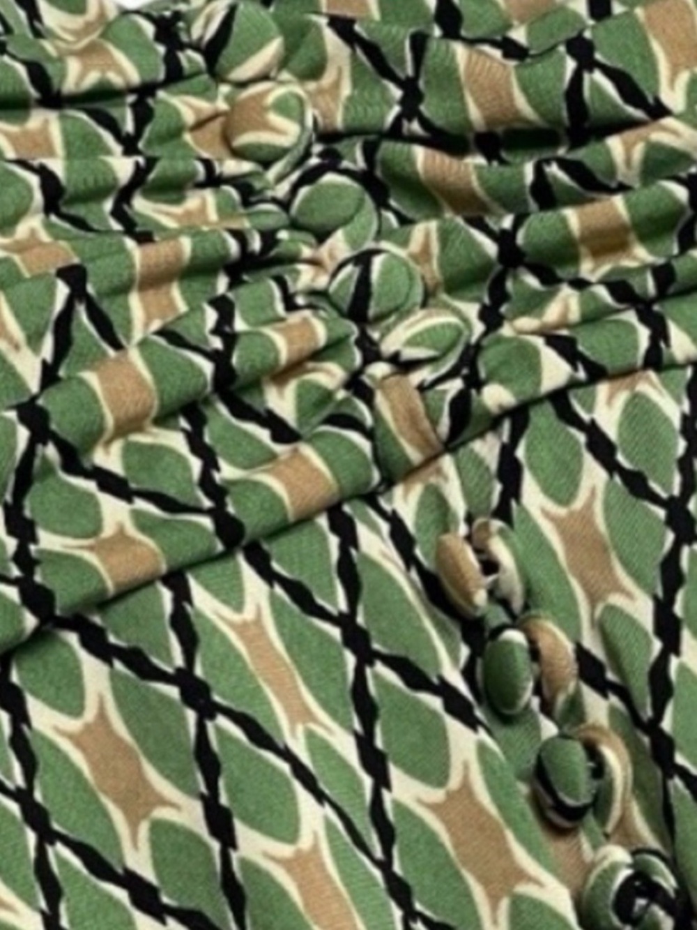 AGB Olive Green Halter Midi Dress Open Back Resort Vacation Dress 10 - Picture 5 of 6